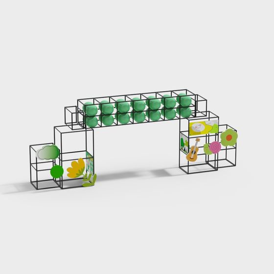 Colorful Garden Arch 3D model for Creative Projects