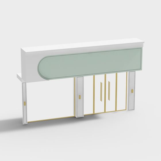 Elegant Entryway Cabinet 3D model