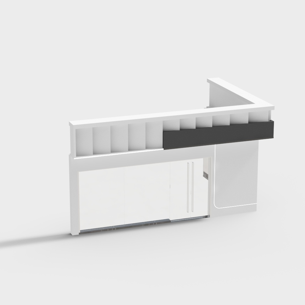 Modern Urban Reception Desk 3D model