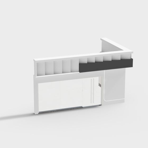Modern Urban Reception Desk 3D model