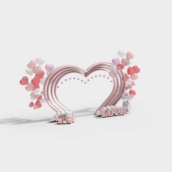 Heart-Shaped Arch 3D model for Romantic Settings