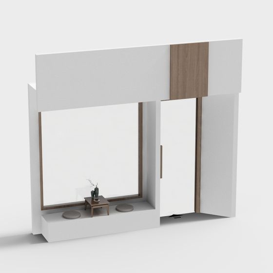 Minimalist Window Nook 3D model for Creative Projects