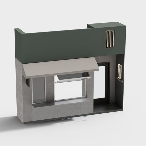 Minimalist Urban Shop 3D model