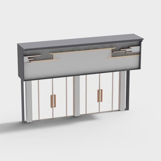 Minimalist Modern Console Cabinet 3D model