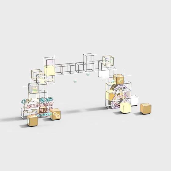 Neon Bazaar Low Poly 3D model