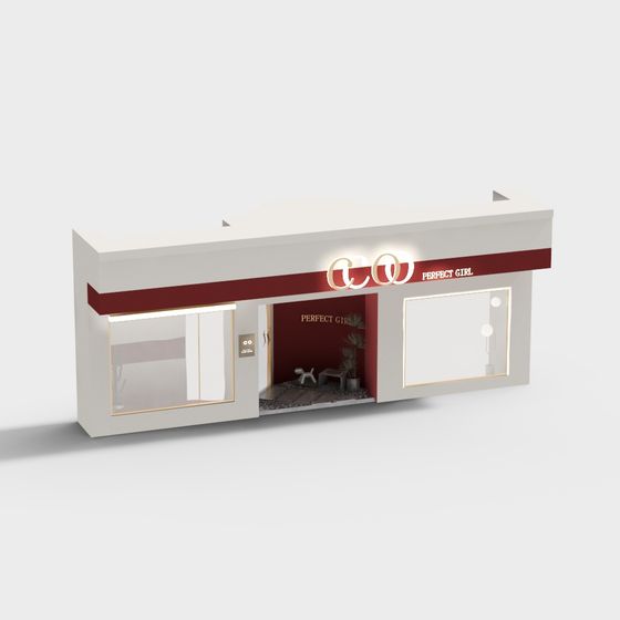 Stylish 'Perfect Girl' Boutique 3D model