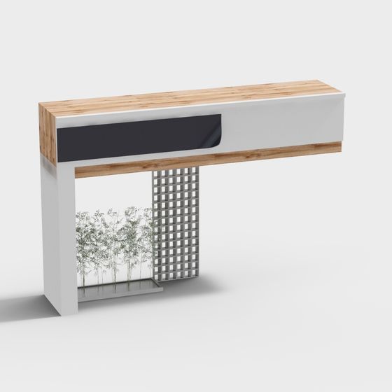 Stylish Minimalist Entry Table 3D Model