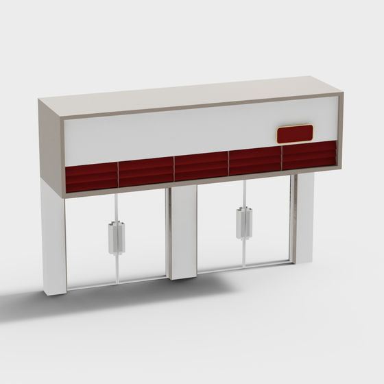 Minimalist Storage Cabinet 3D model