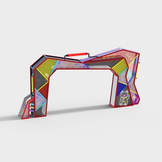 Futuristic Neon Portal 3D model