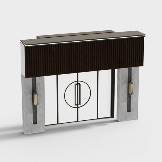 City Gate Low-Poly 3D Model