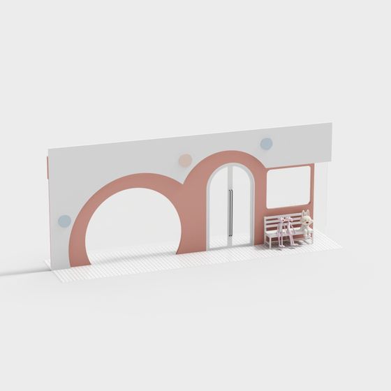 Charming Playful Cottage 3D model for Imaginative Spaces