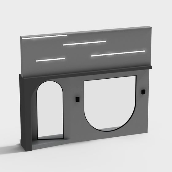 Sleek Low-Poly Futuristic 3D Model