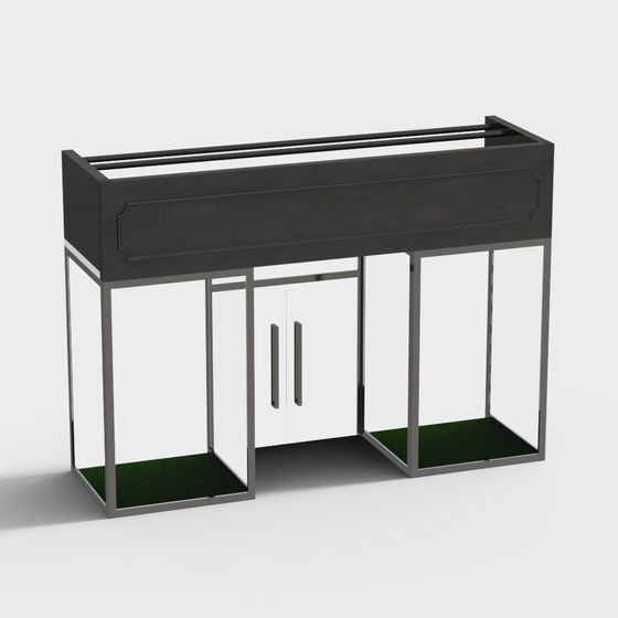 Elegant Minimalist Entrance Cabinet 3D model