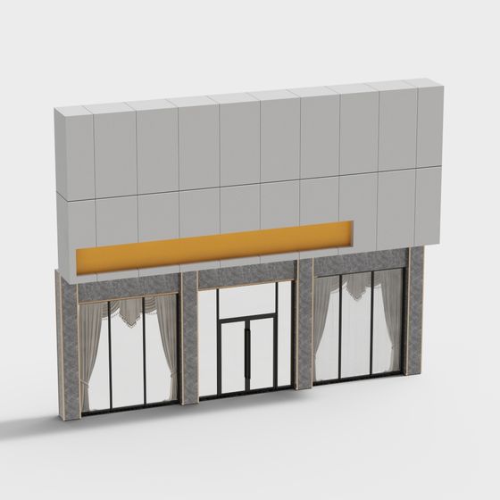 Contemporary Minimalist Building 3D model