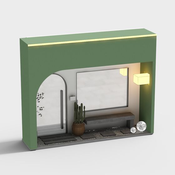 Urban Green Wall 3D model