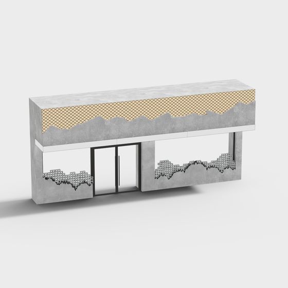 Concrete Art Cabinet 3D model