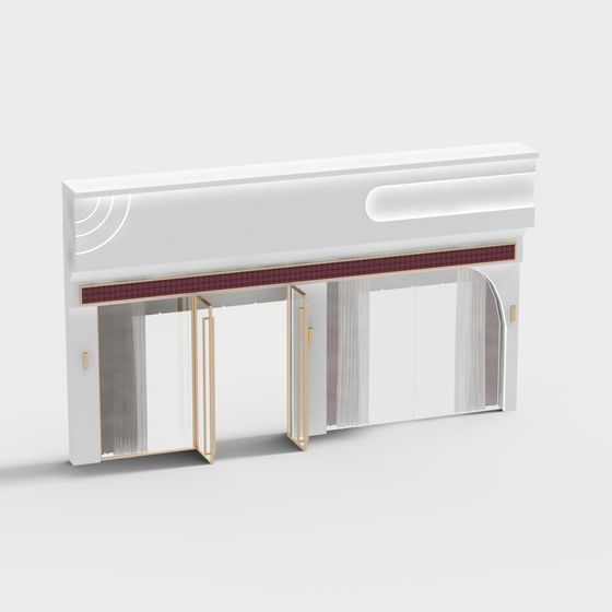 Modern Minimalist Architectural Entry 3D model