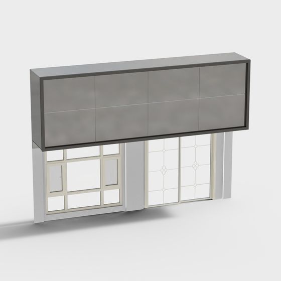 City Window Low-Poly 3D Model