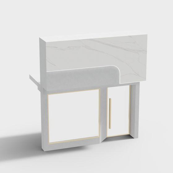 Minimalist Marble Cabinet 3D model for Creative Projects