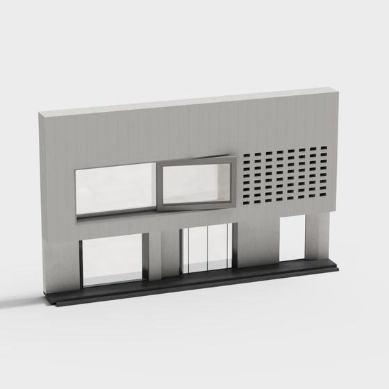Low-Poly Modern Building 3D model