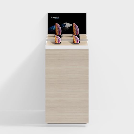 Stylish 3D Display Cabinet Model