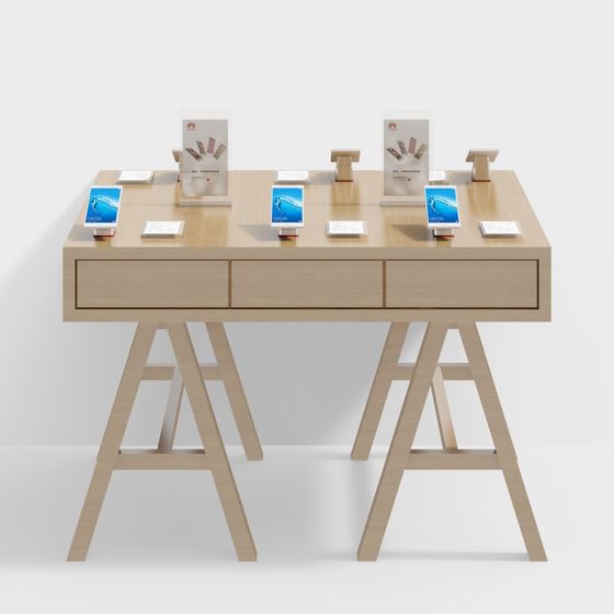 Modern Low-Poly Display Table 3D model
