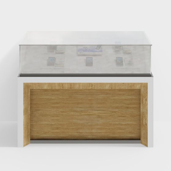 Elegant Minimalist Display Cabinet 3D model