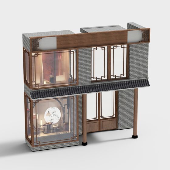 Elegant Eastern Style 3D Model for Creative Projects