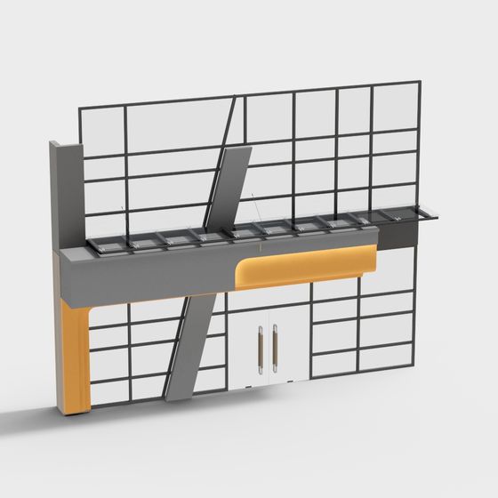 Stylish Urban Bench 3D Model for Contemporary Spaces