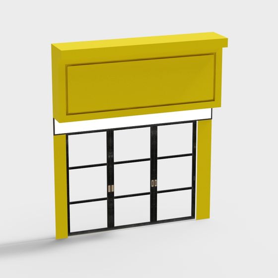Urban Window Low-Poly 3D model
