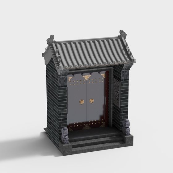 Traditional Chinese Gate 3D model