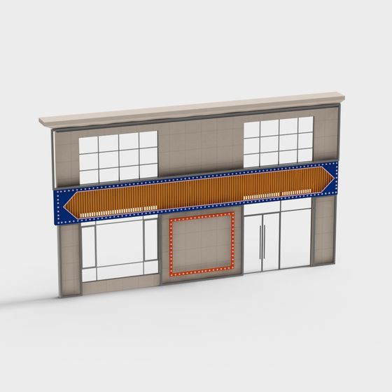 Retro Cinema 3D model for Creative Projects