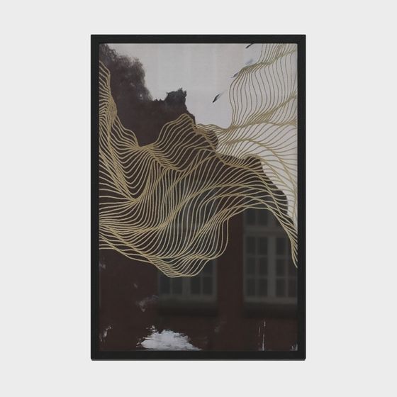 Cuadro Hogar ILUSTRACIÓN DORADA--60x3.8x90-Cuadro