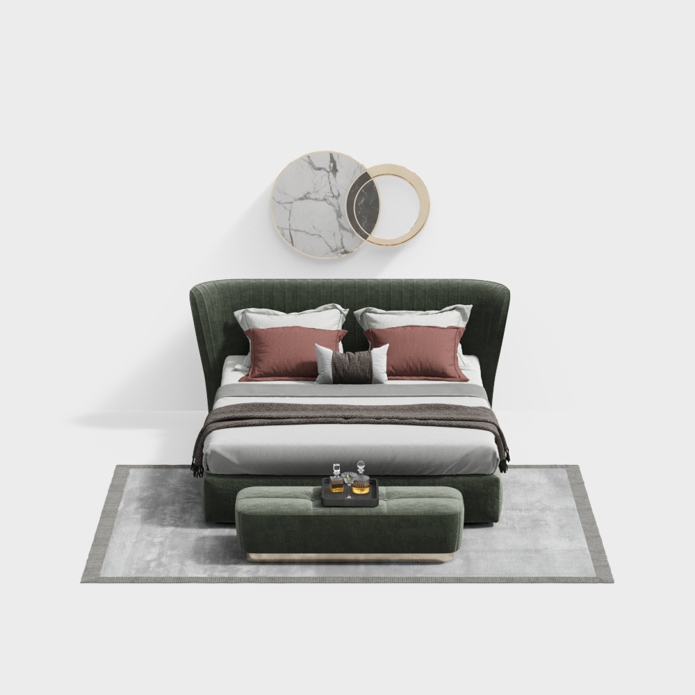 モダンスタイルのベッドセット