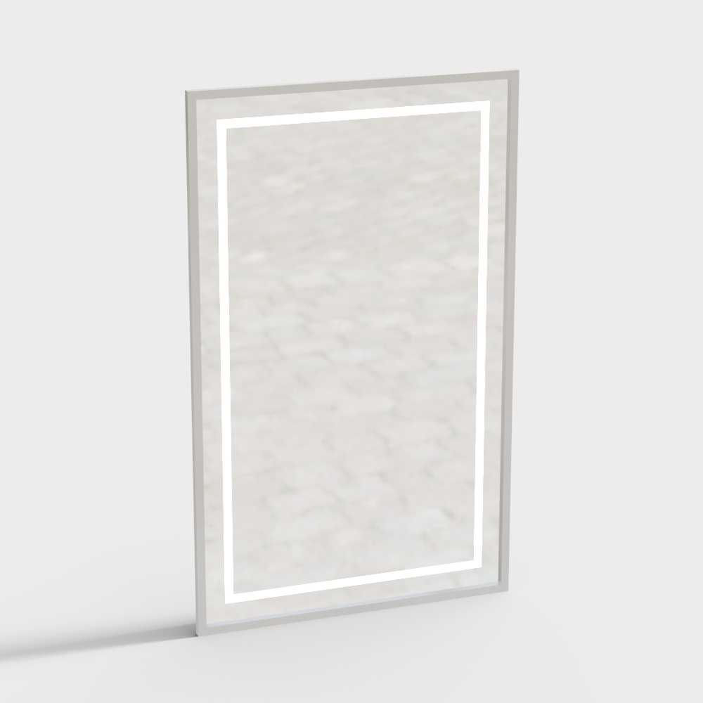 Stylish LED Mirror Frame 3D model