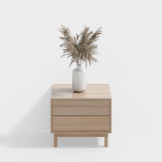 Stylish Bedside Table 3D model for Modern Interiors