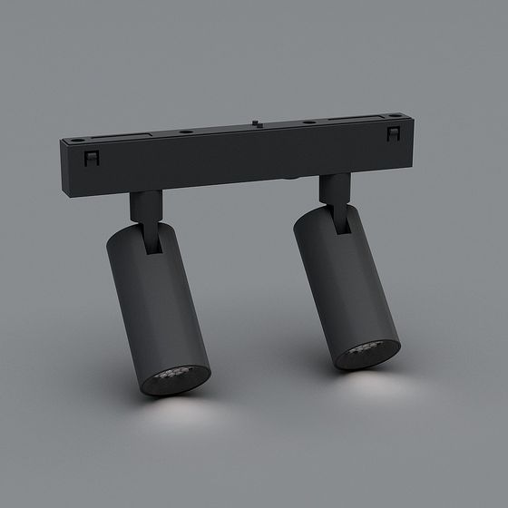 Sleek Track Light 3D model for Modern Interiors