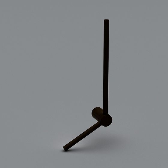 Stylish Minimalist Clock 3D model for Creative Projects