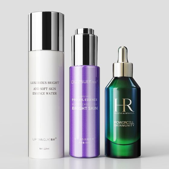 Sophisticated Skincare Product Set 3D model