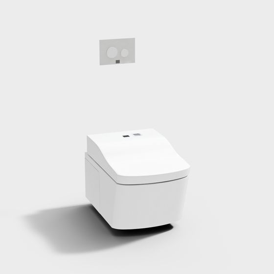 Futuristic Smart Toilet 3D Model