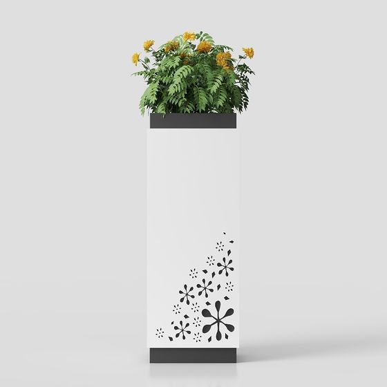 Urban Green Plant Pot 3D model