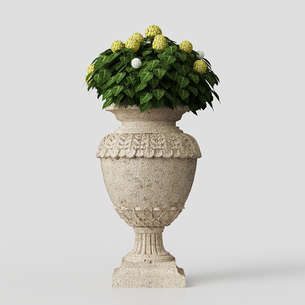 Royal palace traditional flower bed