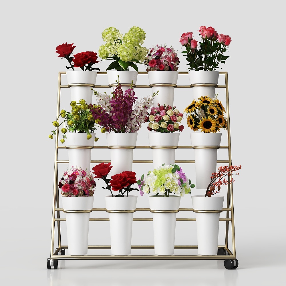 Kệ hoa của cửa hàng hoa hiện đại