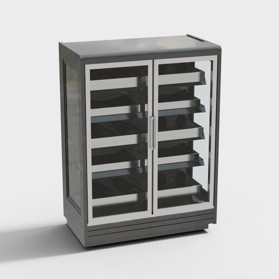 Modern 3D Shoe Cabinet Model