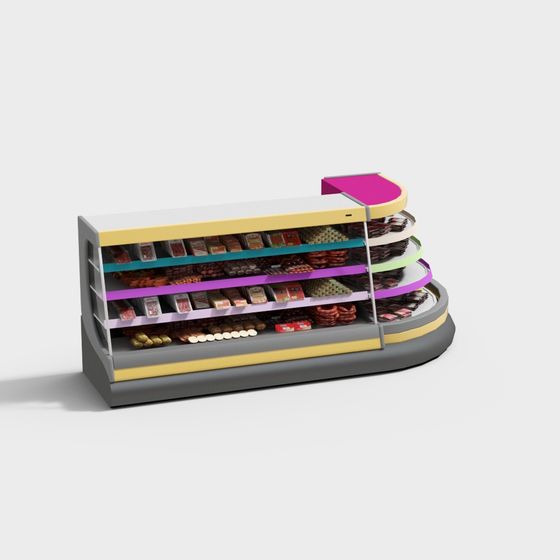 Colorful Candy Display Cabinet 3D model