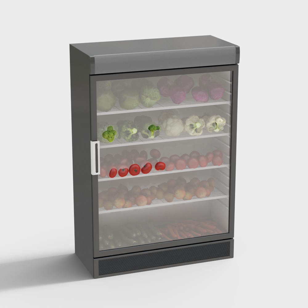 Supermarket fresh vegetable freezer