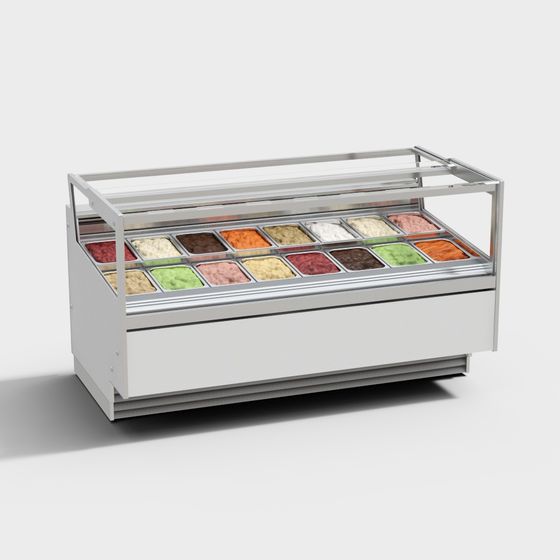 Stylish Ice Cream Display Cabinet 3D model
