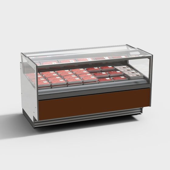 Sleek Low Poly Refrigerator 3D model for Retail Environments