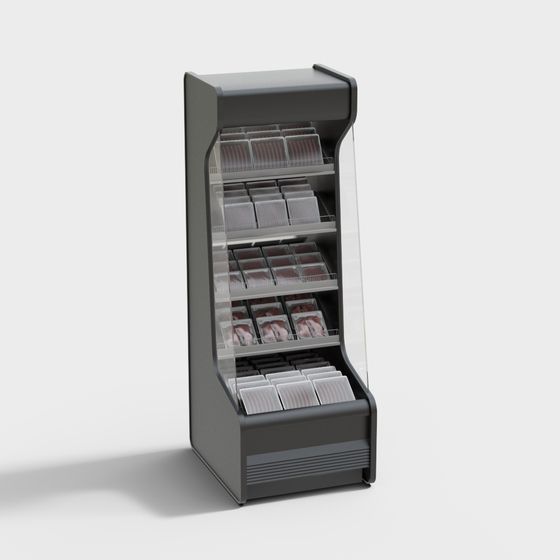 Industrial-Style Display Cabinet 3D Model