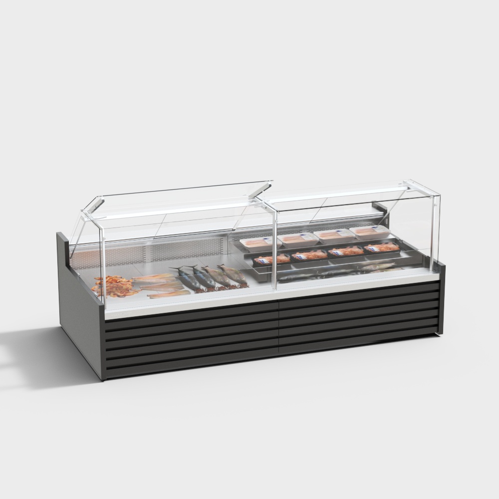 Supermarket fresh meat freezer